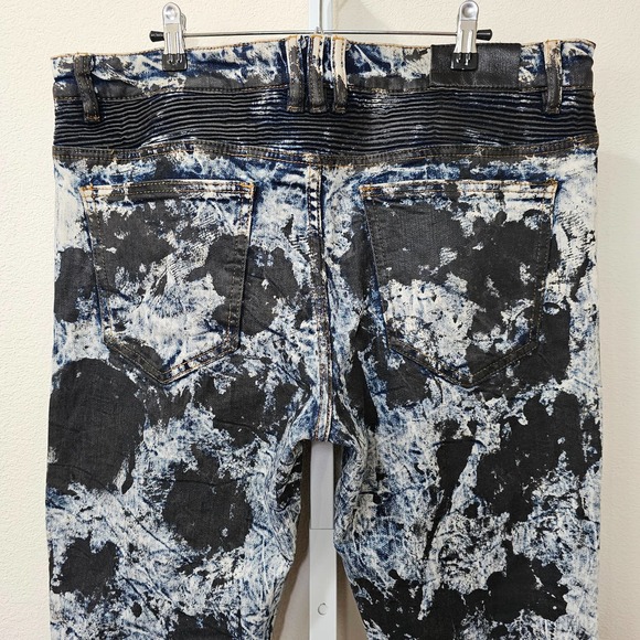 EMBELLISH NYC Men's Textured Button & Zipper Splash Denim Jeans Sz 36 - Picture 6 of 15